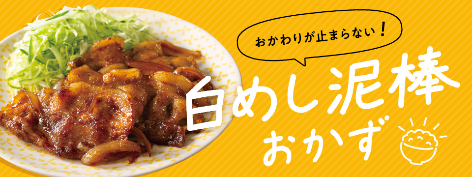 白めし泥棒おかず